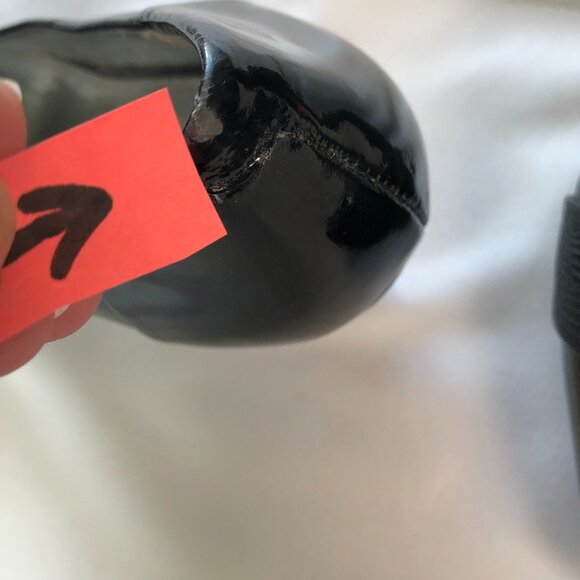 Ann AK Klein iFlex Black Patent Leather Flat Women's Shoes 2' Heel Size 7 - Picture 14 of 16